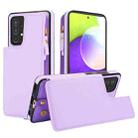 For Samsung Galaxy S20 Double Flap Zipper RFID Leather Phone Case with Short Lanyard(Light Purple) - 1