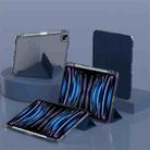 For iPad Air 13 2024 / Pro 12.9 2022 mutural Y-Shape Deformation Leather Tablet Case(Navy Blue) - 1