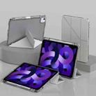 For iPad Air 11 2024 / Air 2022 10.9 mutural Y-Shape Deformation Leather Tablet Case(Grey) - 1