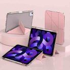 For iPad Air 11 2024 / Air 2022 10.9 mutural Y-Shape Deformation Leather Tablet Case(Pink) - 1