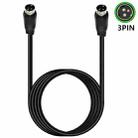 Middle DIN Male to Male 3 Pin Audio Power Signal Adapter Cable, Length:0.5m(Black) - 3