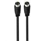 Middle DIN Male to Male 3 Pin Audio Power Signal Adapter Cable, Length:1m(Black) - 2