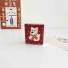 For Huawei nova Flip Skin Fee Litchi Pattern Scarf Embroidered Dog Phone Case(Red Polka Dots) - 3