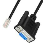 DB9 to RJ9 Adapter Cable 4P4C Telephone Crystal Head RS232 Connection Cable, Length: 1.8m(Black) - 1