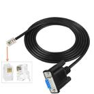 DB9 to RJ9 Adapter Cable 4P4C Telephone Crystal Head RS232 Connection Cable, Length: 1.8m(Black) - 3