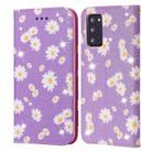 For Samsung Galaxy Note20 Glittering Daisy Magnetic Horizontal Flip Leather Case with Holder & Card Slots & Photo Frame(Purple) - 1