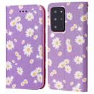 For Samsung Galaxy Note20 Ultra Glittering Daisy Magnetic Horizontal Flip Leather Case with Holder & Card Slots & Photo Frame(Purple) - 1