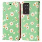 For Samsung Galaxy Note20 Ultra Glittering Daisy Magnetic Horizontal Flip Leather Case with Holder & Card Slots & Photo Frame(Green) - 1