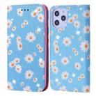 For iPhone 12 Pro Max Glittering Daisy Magnetic Horizontal Flip Leather Case with Holder & Card Slots & Photo Frame(Blue) - 1