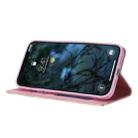 For iPhone 12 Pro Max Glittering Daisy Magnetic Horizontal Flip Leather Case with Holder & Card Slots & Photo Frame(Pink) - 4