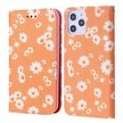 For iPhone 12 Pro Max Glittering Daisy Magnetic Horizontal Flip Leather Case with Holder & Card Slots & Photo Frame(Orange) - 1