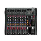 XTUGA CT80X 8-Channels Audio Mixer DJ Mixing Console with 48V Power Supply(EU Plug) - 1