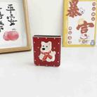 For Xiaomi Mix Flip Skin Fee Litchi Pattern Scarf Embroidered Dog Phone Case(Red Polka Dots) - 3
