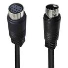 90 Degree mini DIN 9 Pin Male to Female TV Box Adapter Cable, Length:0.5m(Black) - 1