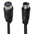 90 Degree mini DIN 9 Pin Male to Female TV Box Adapter Cable, Length:1.8m(Black) - 1