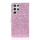 For Samsung Galaxy S25 Ultra 5G Glitter Powder Filp Leather Phone Case(Pink) - 3