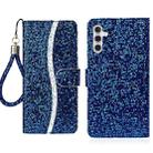 For Samsung Galaxy S23 FE 5G Glitter Powder Filp Leather Phone Case(Blue) - 1