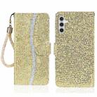 For Samsung Galaxy S23 FE 5G Glitter Powder Filp Leather Phone Case(Gold) - 1