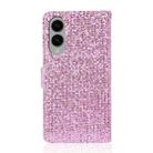 For Samsung Galaxy S25 Edge 5G Glitter Powder Filp Leather Phone Case(Pink) - 3