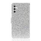 For Samsung Galaxy S25 FE 5G Glitter Powder Filp Leather Phone Case(Silver) - 3