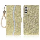For Samsung Galaxy S25 FE 5G Glitter Powder Filp Leather Phone Case(Gold) - 1