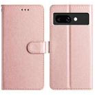 For Google Pixel 9a Silk Texture Horizontal Flip Leather Phone Case(Rose Gold) - 1