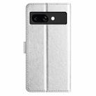 For Google Pixel 9a Silk Texture Horizontal Flip Leather Phone Case(Silver) - 3