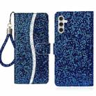 For Samsung Galaxy A16  4G / 5G Glitter Powder Filp Leather Phone Case(Blue) - 1