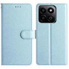 For Honor X7C 4G / 200 Smart Silk Texture Horizontal Flip Leather Phone Case(Light Blue) - 1