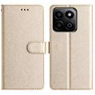 For Honor X7C 4G / 200 Smart Silk Texture Horizontal Flip Leather Phone Case(Gold) - 1