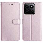 For Honor X7C 4G / 200 Smart Silk Texture Horizontal Flip Leather Phone Case(Rose Pink) - 1