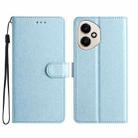 For Honor 400 Global Silk Texture Horizontal Flip Leather Phone Case(Light Blue) - 1