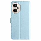 For Honor 400 Global Silk Texture Horizontal Flip Leather Phone Case(Light Blue) - 3