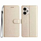 For Honor 400 Global Silk Texture Horizontal Flip Leather Phone Case(Gold) - 1