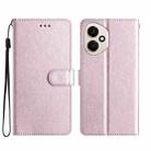 For Honor 400 Global Silk Texture Horizontal Flip Leather Phone Case(Rose Pink) - 1