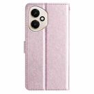 For Honor 400 Global Silk Texture Horizontal Flip Leather Phone Case(Rose Pink) - 3