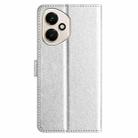 For Honor 400 Global Silk Texture Horizontal Flip Leather Phone Case(Silver) - 3
