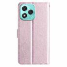 For Honor 400 Lite Silk Texture Horizontal Flip Leather Phone Case(Rose Pink) - 3