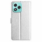 For Honor 400 Lite Silk Texture Horizontal Flip Leather Phone Case(Silver) - 3