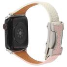 For Apple Watch 46mm / 49mm / 45mm / 44mm Slim Magnetic Buckle Genuine Leather Watch Band(Pink Beige) - 2