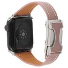 For Apple Watch 46mm / 49mm / 45mm / 44mm Slim Magnetic Buckle Genuine Leather Watch Band(Smoky Purple) - 2