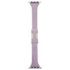 For Apple Watch 42mm / 41mm / 40mm / 38mm Slim Magnetic Buckle Genuine Leather Watch Band(Purple) - 3