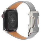 For Apple Watch 42mm / 41mm / 40mm / 38mm Slim Magnetic Buckle Genuine Leather Watch Band(Grey) - 2