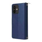 For iPhone 12 / 12 Pro Nine-card Slots Zipper Wallet Bag Leather Phone Case(Blue) - 3