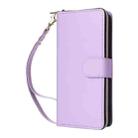 For iPhone 12 Pro Max Nine-card Slots Zipper Wallet Bag Leather Phone Case(Light Purple) - 2