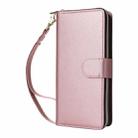 For iPhone 12 Pro Max Nine-card Slots Zipper Wallet Bag Leather Phone Case(Rose Gold) - 2