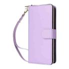 For iPhone 13 Pro Nine-card Slots Zipper Wallet Bag Leather Phone Case(Light Purple) - 2
