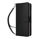 For iPhone 15 Nine-card Slots Zipper Wallet Bag Leather Phone Case(Black) - 2