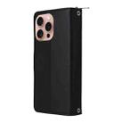 For iPhone 16 Pro Nine-card Slots Zipper Wallet Bag Leather Phone Case(Black) - 3