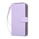 For iPhone 17 Pro Max Nine-card Slots Zipper Wallet Bag Leather Phone Case(Light Purple) - 2